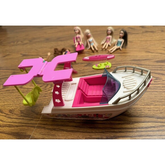 2009 Mattel Polly Pocket Tropical Splash Adventure Boat on Wheels, 6 Dolls - Picture 4 of 7